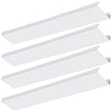 Beeveer 4 Pcs 48 Inch Fluorescent Light Fixture Covers Replacement Wrap Around Light Cover 4ft Two Bulb Replacement Lens Transparent Square Lenses for 4ft LED Ceiling, Home Kitchen Room