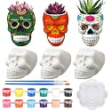 Beeveer 6 Sets Halloween Crafts for Adults Skull to Paint Skeleton Plante