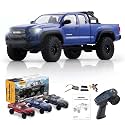 BEEZRC FMS 1/24 RC Crawler FCX24M Tacoma Toyota Official Licensed ABS Hard Body 4WD Off-Road RC Rock Truck,2-Speed Transmission, Hobby Grade Remote Control Car for Adults RTR Blue
