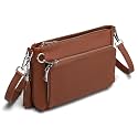 befen Anti Theft Genuine Leather Crossbody Bags for Women Built in Wallet