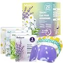 BeHoomi 20 Packs Steam Eye Mask, Heated Eye Mask Warm Compress for Eyes, Disposable Self Heating Steam Mask for Home, Sleep, Spa, Travel Essentials &amp; Relaxation Gifts for Women (Variety)