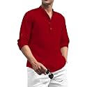 Beige Color Cotton Blend Mandarin Neck Short