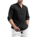 Beige Color Cotton Blend Mandarin Neck Short