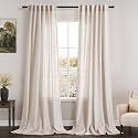 Beige Linen Sheer Curtains 102 Inches 2