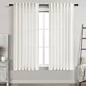 Beige White Curtains 63 Inches Long 2