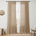 Nanspring Sand Beige Curtains 108 Inches Long