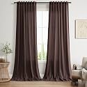 Nanspring Extra Long Linen Curtains 108 In