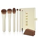 BEILI Mini Travel Makeup Brush Set, 6-Piece Face &amp; Eye Brushes