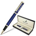 BEILUNER Blue Personalized Pen,Stunning Luxury Lacquer With 24K Gold,Schneider Ink Refills,Multiple Fonts To Custom Rollerball,Gift Pen For Men &amp; Women,Executive,Graduation,Christmas,Nice Fancy Pens