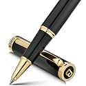 BEILUNER Luxury Rollerball Pen,24K Gold Trim,Noble and Elegant, Piano Black