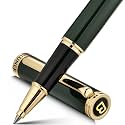 BEILUNER Luxury Rollerball Pen, Stunning Green Lacquer with 24K Gold Trim,Noble and Elegant Designs,Schneider Ink Refill, Best Gift Set for Men &amp; Women, Refillable, Executive Writing, Nice Pens
