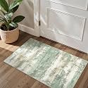 BEIMO 1'5''x2'5'' Green Abstract Area Rug, Washable Non-Slip for Entryway
