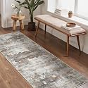 BEIMO 2'6"x6 Runner Rug for Hallway, Amber Washable Abstract Non Slip Rug