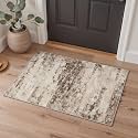 BEIMO 2x3 Antique Beige Abstract Area Rug, Washable Non-Slip for Entryway