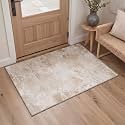 BEIMO 2x3 Area Rugs for Entryway, Beige White Washable Abstract Rug