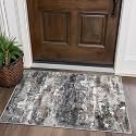 BEIMO 2x3 Area Rugs for Entryway, Dark Grey Washable Abstract Non Slip Rug