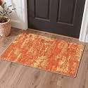 BEIMO 2x3 Orange Abstract Area Rug, Washable Non-Slip for Entryway