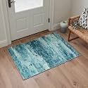 BEIMO 2x3 Teal Abstract Area Rug, Washable Non-Slip for Entryway