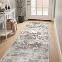 BEIMO 2x5 Runner Rug for Hallway, Amber Grey Washable Abstract Non Slip Rug