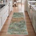 BEIMO 2x5 Runner Rug for Hallway, Dusty Sage Washable Abstract Rug
