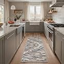 BEIMO 2x5 Runner Rug for Hallway, Warm Greige Washable Abstract Rug