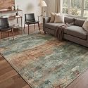 BEIMO 3x5 Area Rugs for Bedroom, Dusty Sage Washable Abstract Non Slip Rug