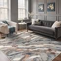 BEIMO 5x7 Area Rugs for Bedroom, Warm Greige Washable Abstract Non Slip Rug