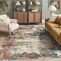 BEIMO 6x9 Area Rugs for Bedroom, Blue Terracotta Washable Abstract Rug