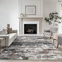 BEIMO 6x9 Area Rugs for Bedroom, Dark Grey Washable Abstract Non Slip Rug