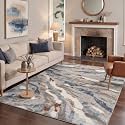 BEIMO 6x9 Area Rugs for Bedroom, Warm Greige Washable Abstract Non Slip Rug