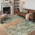 BEIMO 8x10 Area Rug for Bedroom, Dusty Sage Washable Abstract Non Slip Rug