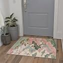 BEIMO 2x3 Area Rugs for Entryway, Sage Pink Washable Abstract Rug