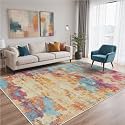 BEIMO 8x10 Area Rugs for Bedroom, Colorful Washable Abstract Non Slip Rug