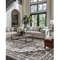 BEIMO Area Rugs 10x14 for Living Room Bedroom, Modern Modern Vintage Boho Washable Large Rug Soft Rug, Low Pile Floor Carpet with Non Slip Backing for Dining Room,Dark Grey