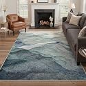 BEIMO Area Rugs 10x14 for Living Room, Dusty Teal Washable Abstract Rug