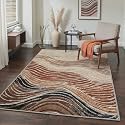 BEIMO Area Rugs 10x14 for Living Room, Caramel Sand Washable Abstract Rug