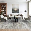 BEIMO 8x10 Area Rugs for Bedroom, Grey Brown Washable Abstract Rug
