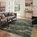 BEIMO Area Rugs 9x12 for Living Room, Smoky Green Washable Abstract Rug