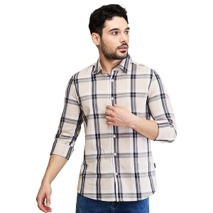 Being Human Beige Slim Fit Regular Collar