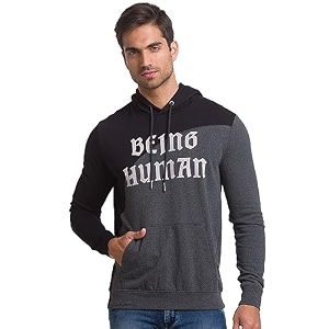 Being Human Black Regular Fit Mens Hoodie