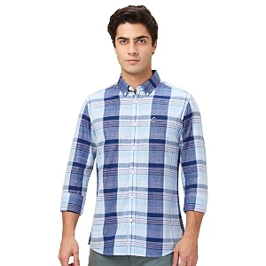 Being Human Blue Regular Fit Regular Collar