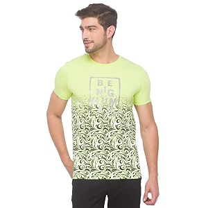 Being Human Blue Slim Fit Round Neck