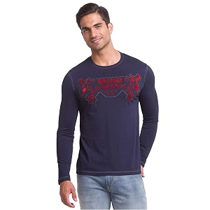 Being Human Blue Slim Straight Fit Mens
