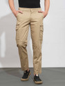 BEING HUMAN Cream Easy Fit Cargos for Men By Being Human Clothing Men Cargos