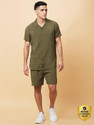 BEING HUMAN Men Solid Casual Dark Green