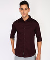 BEING HUMAN Men Solid Casual Red Shirt