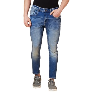 Being Human Blue Cropped fit Mens Denims