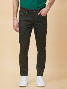 BEING HUMAN Olive Cropped fit Mens Chinos