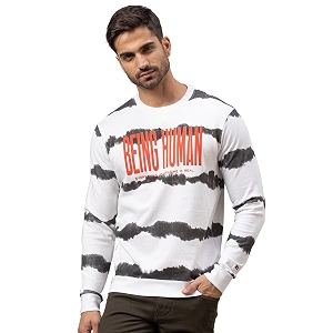 Being Human Olive Regular Fit Round Neck