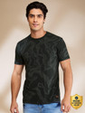 BEING HUMAN Printed Men Crew Neck Dark